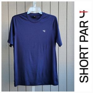 Golf Moisture Wicking T-shirt | Men's Medium Navy Blue EUC | Short Par 4